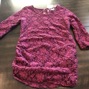 Lace maternity top